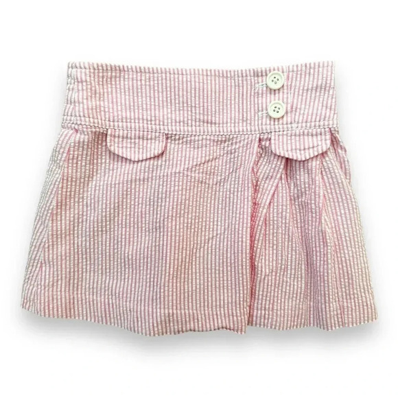 E. land | Girl’s Pink Seersucker Skirt (6) - Picture 1 of 5